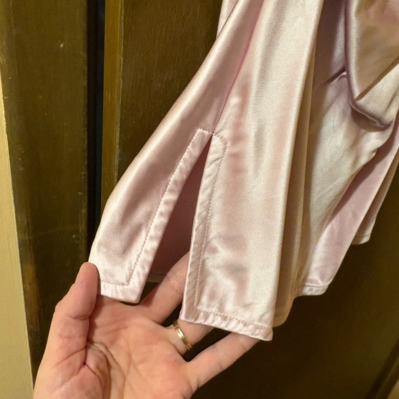 Helmut Lang Pink Drape Satin Mini Dress - Picture 7 of 8